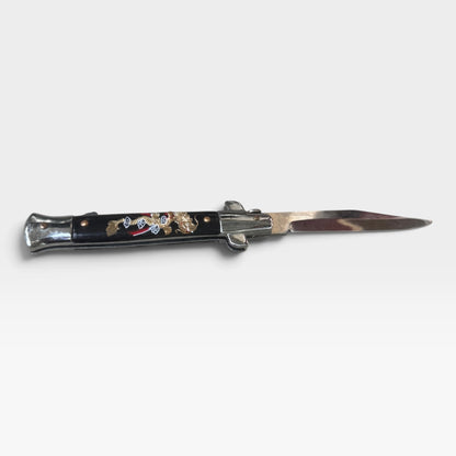Vintage Japanese Dragon Swinguard Stiletto Pocket Knife