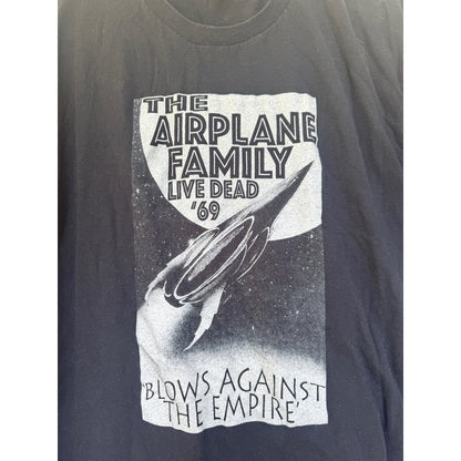 Airplane Family & Live Dead ‘69 Black Gildan Band Concert T-Shirt, XL