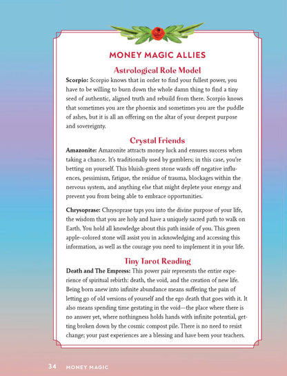 Brand New Money Magic Book by Jessie Susannah Karnatz - aka The Money Witch