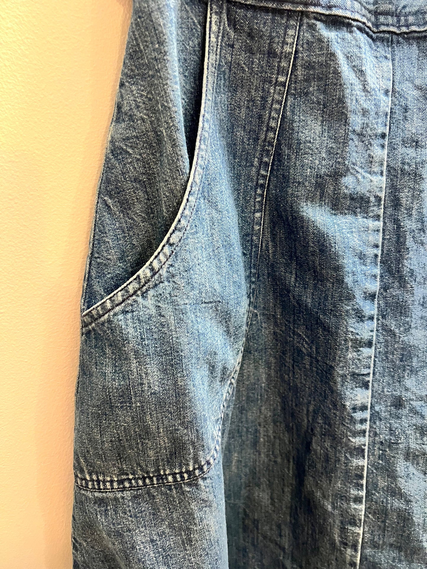 Vintage Denim Midi Skirt