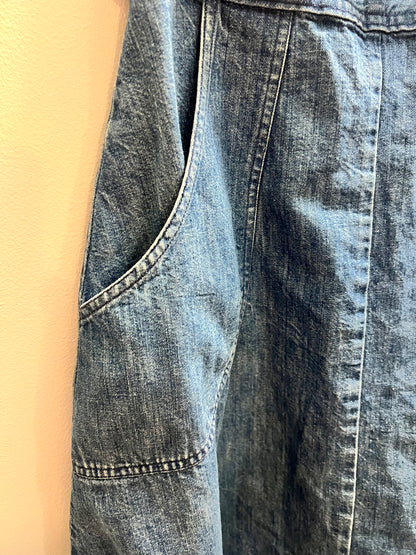 Vintage Denim Midi Skirt