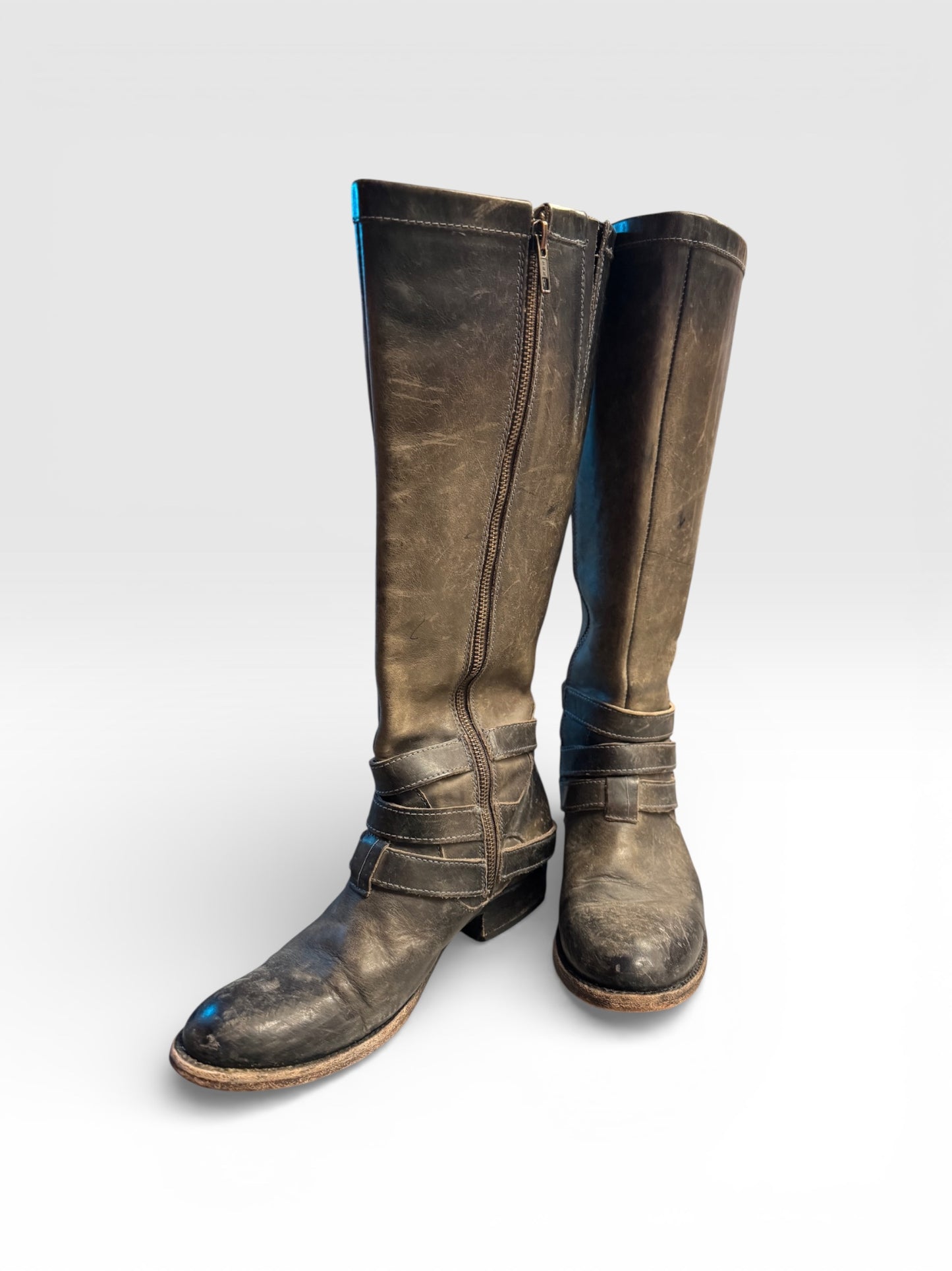 Freebird Tall Boots, Brown, Knee High, size 9