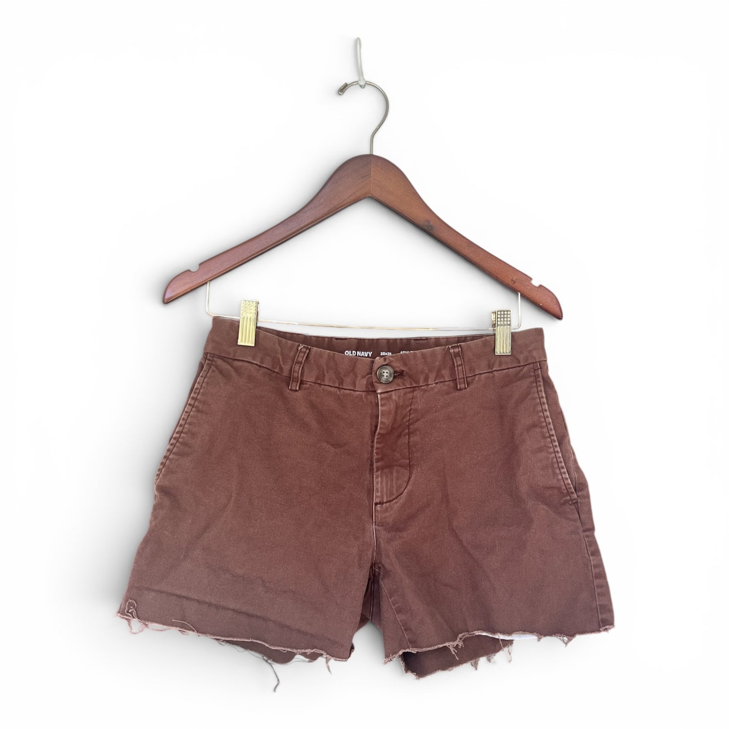 Old Navy Cut-Off Chino Brown Shorts, Size 28