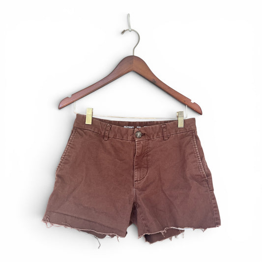 Old Navy Cut-Off Chino Brown Shorts, Size 28