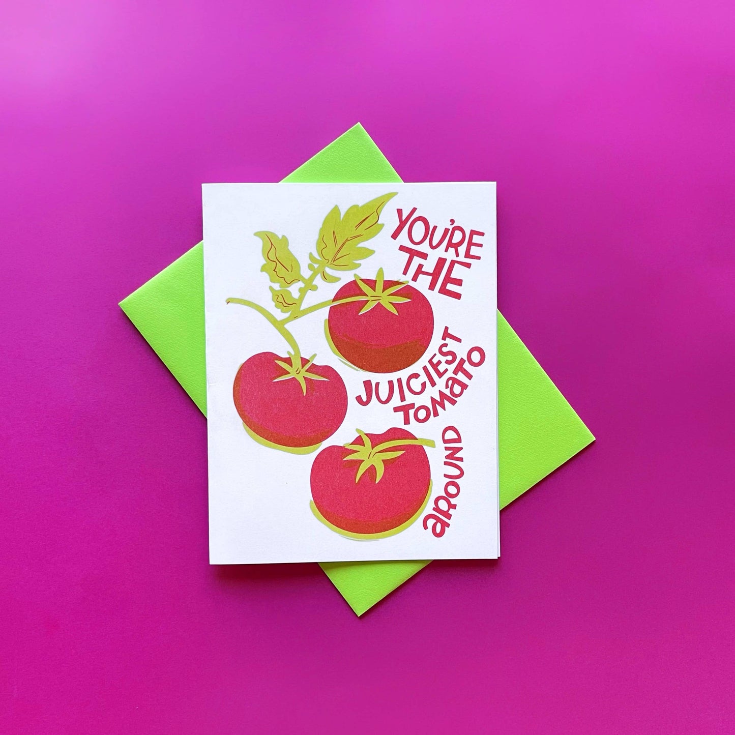 Juicy Tomato - Love Risograph Greeting Card