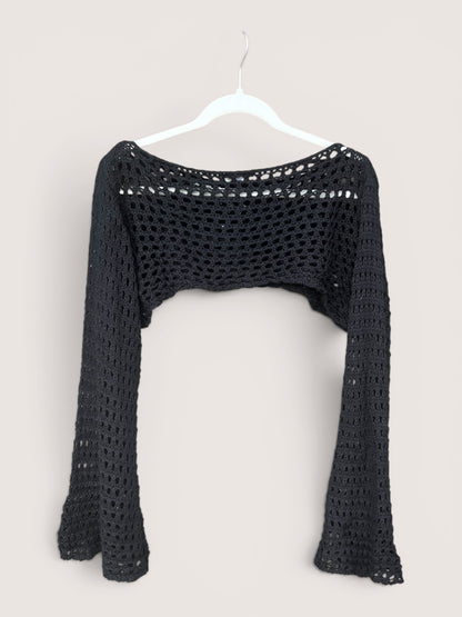 NWT Free People Black Knit Shrug, size m/l