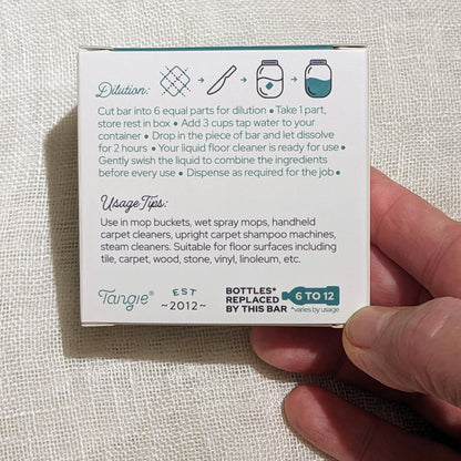 Tangie Floor Cleaner Bar– Multisurface, Pet & Kid-Safe || Zero Waste