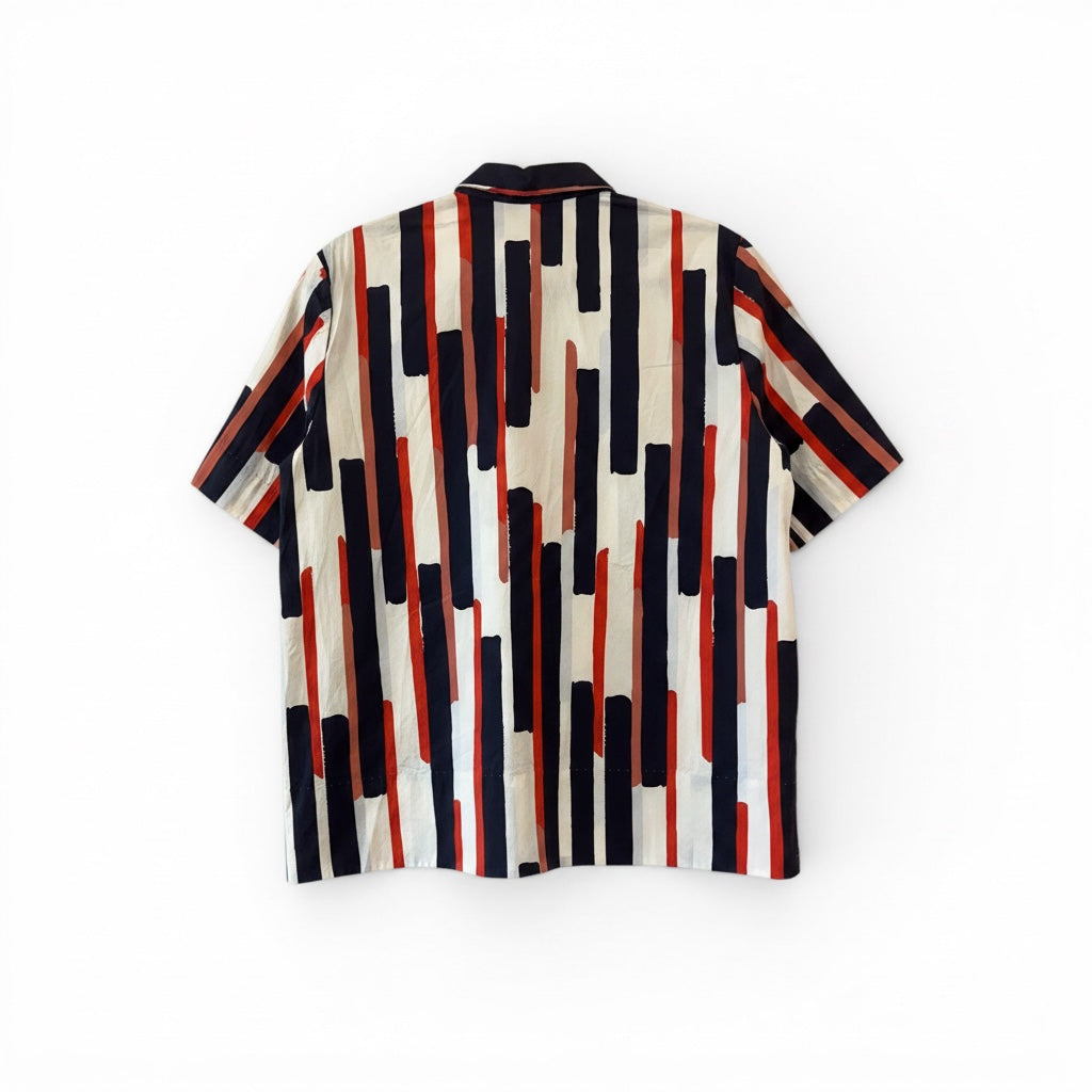 Cos Button Up Short Sleeve Top, Size 8