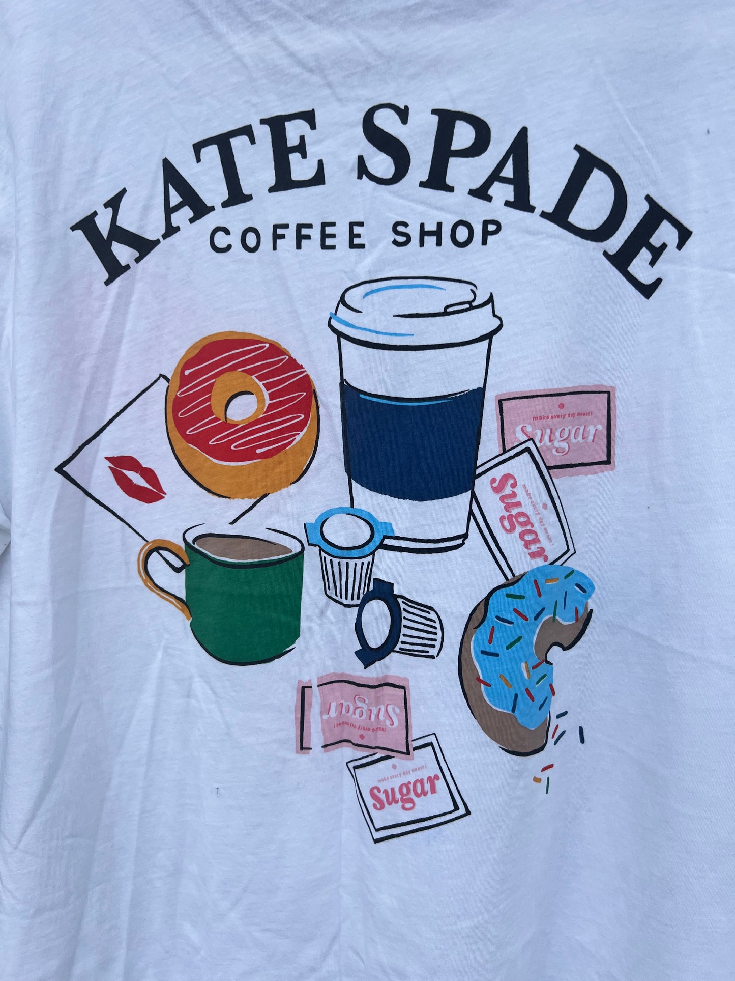 NWT Kate Spade “Coffee Shop” T-Shirt, size xl