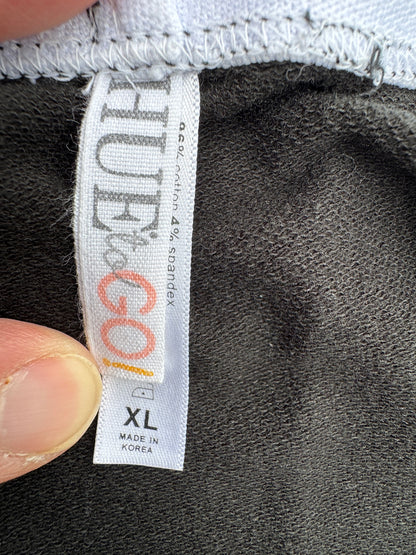 Hue Brand Black Everyday Tennis Mini Skirt With Contrast Stitch, Size XL