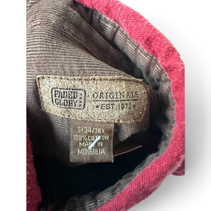 Vintage 90s Faded Glory 100% Cotton Men’s Work Shirt, Red, Size S
