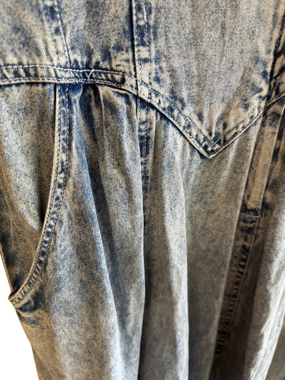 Vintage Denim Fringe Western Dress, size L