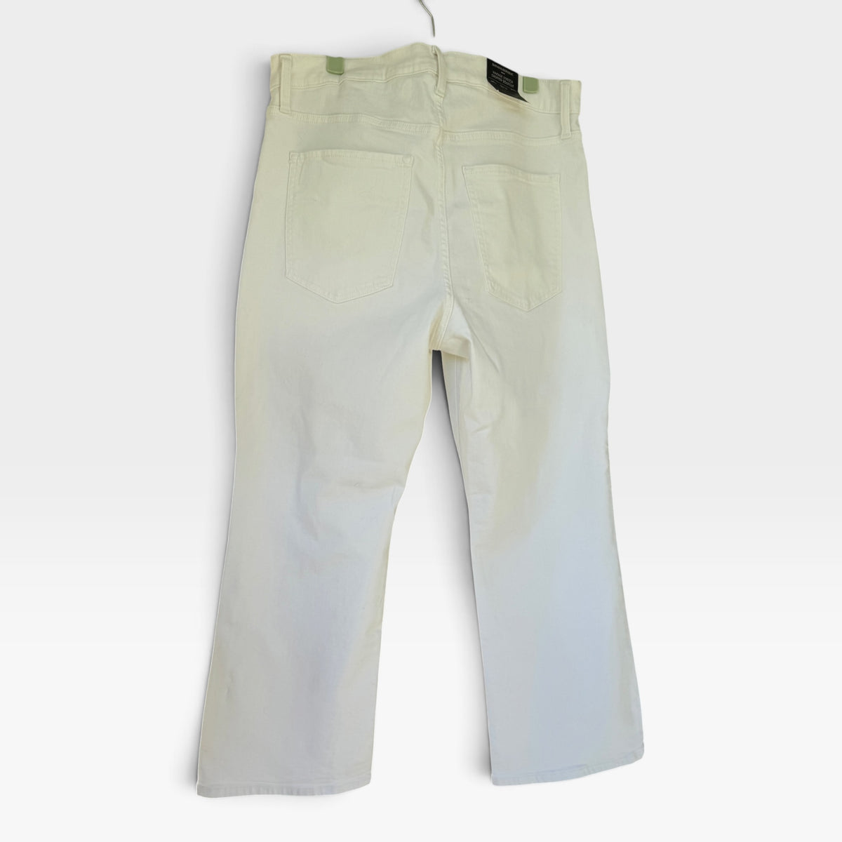 NWT Banana Republic Vintage Stretch Cropped Bootcut White Jeans, Size 16 (33)