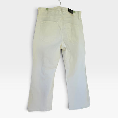 NWT Banana Republic Vintage Stretch Cropped Bootcut White Jeans, Size 16 (33)