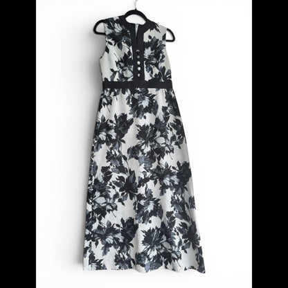 Vintage Carol & Mary | Haruko Hawaii | Black & White Floral Dress 60s, Size S
