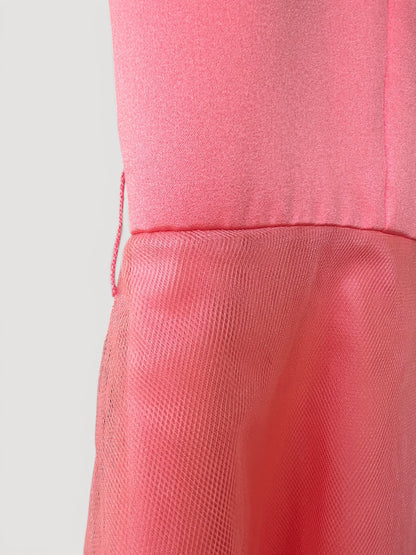 Vintage 90s Y2K Formal Peach / Pink Ankle-Length Dress, Size XS