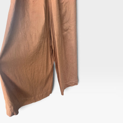 Anthropologie Maeve The Colette Wrap Culotte Jumpsuit - Rust,  Size 10P