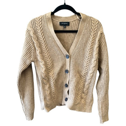 Banana Republic Beige Cable Knit Cardigan, size xs