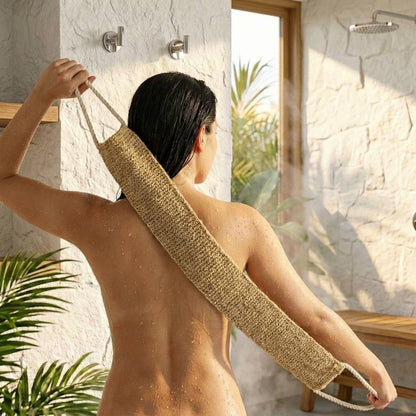 Sisal Linen Back Exfoliating Strap | Eco Friendly Zero Waste | Home Spa