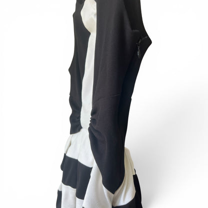 Eva Franco for Anthropologie Black & White Striped Mini Fit and Flare Dress, Size 0
