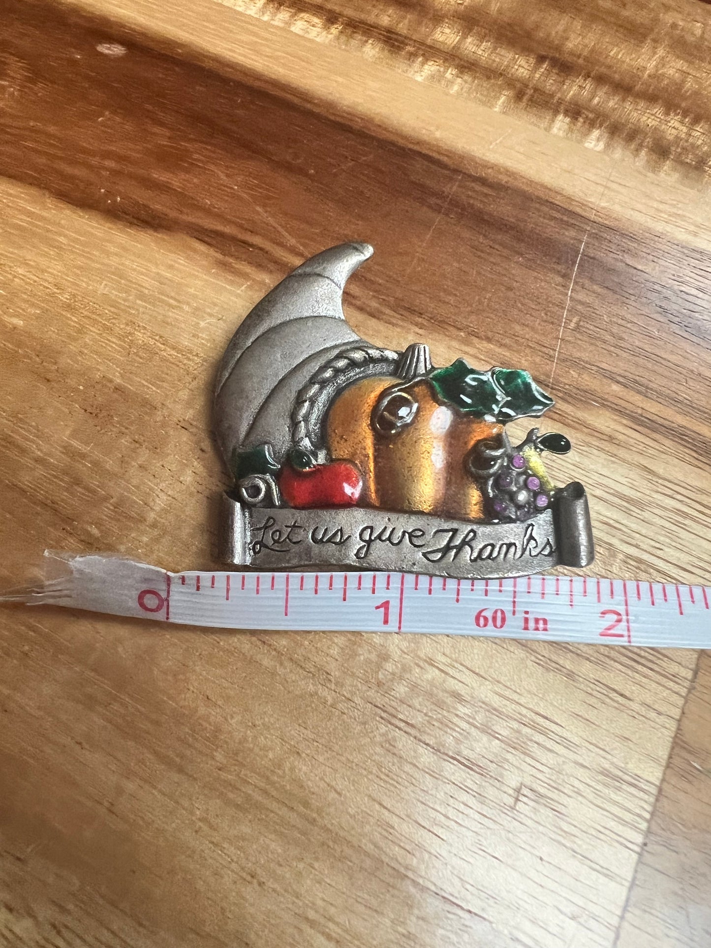 Vintage Enamel Thanksgiving Brooch