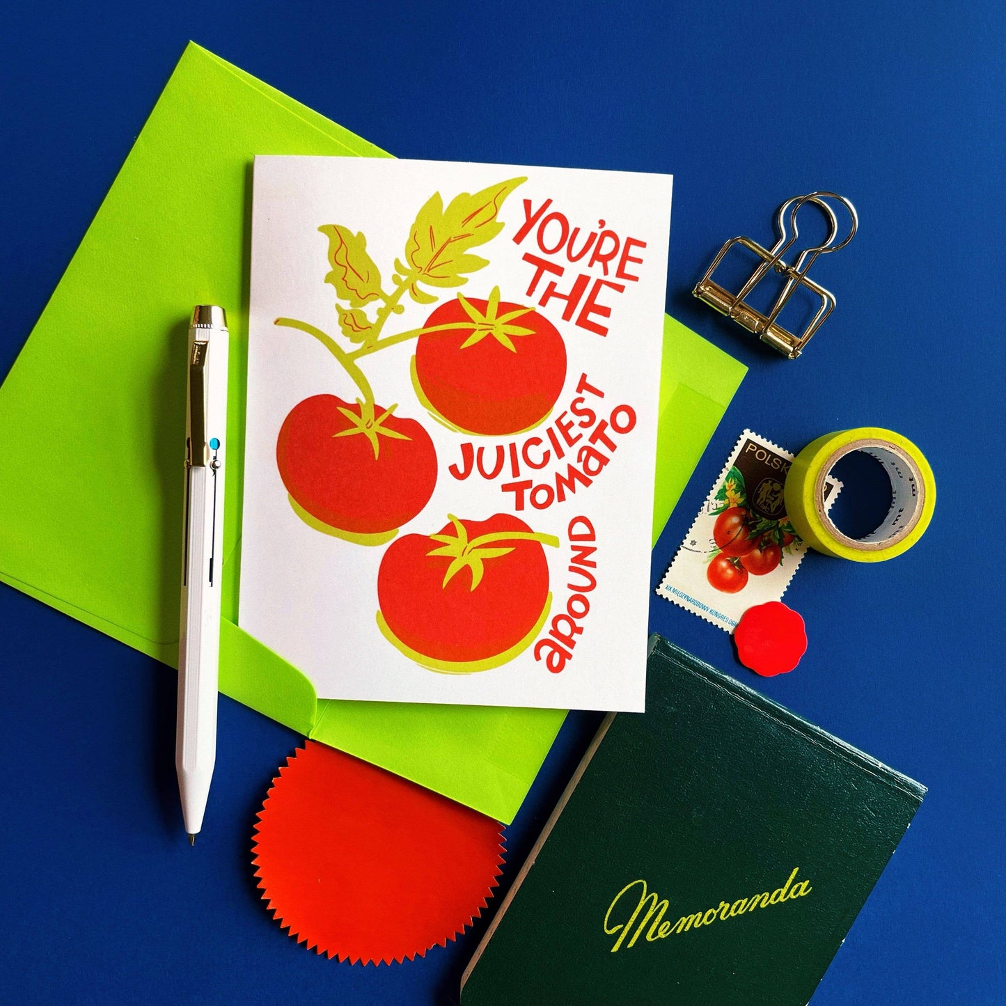 Juicy Tomato - Love Risograph Greeting Card