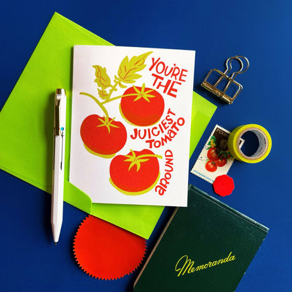 Juicy Tomato - Love Risograph Greeting Card