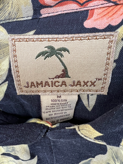 Vintage Jamaica Jaxx 100% Silk Men’s Hawaiian Shirt, Size M