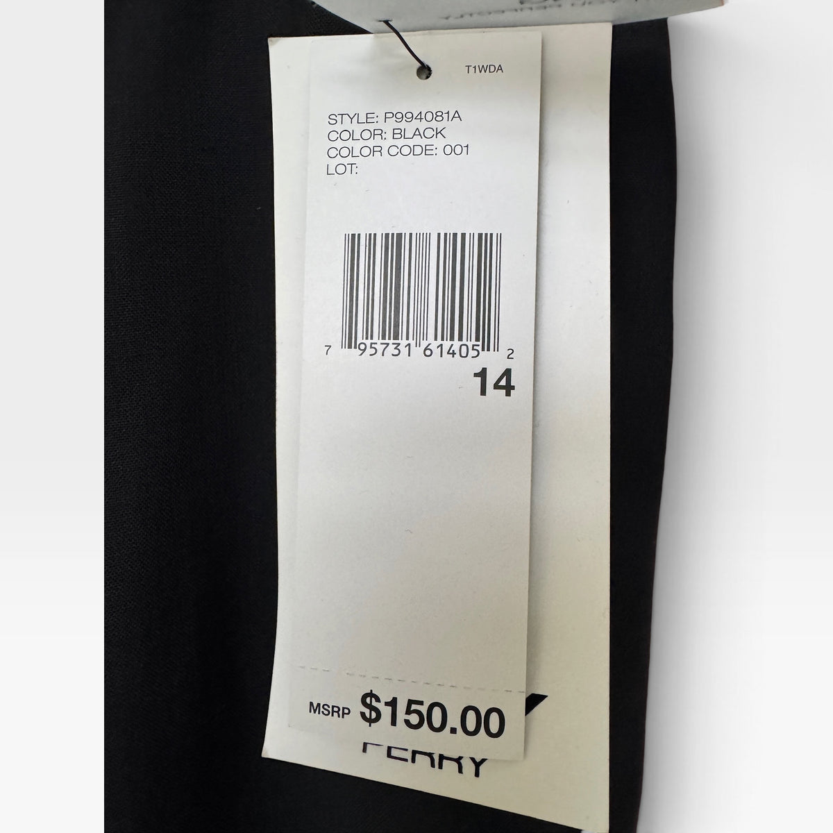 NWT DKNY Perry Black Slim Fit Cropped Trousers, Size 14