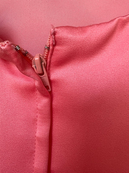 Vintage 90s Y2K Formal Peach / Pink Ankle-Length Dress, Size XS