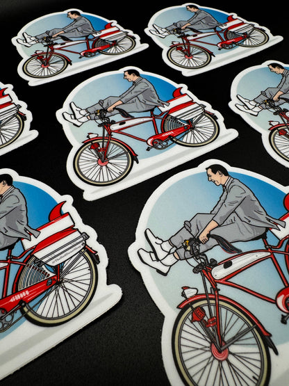 Vinyl Decal - Pee Wee Herman - Bike Ride