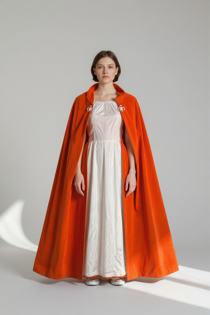 Incredible Vintage 1960s/70s Orange Long Cape/Cloak