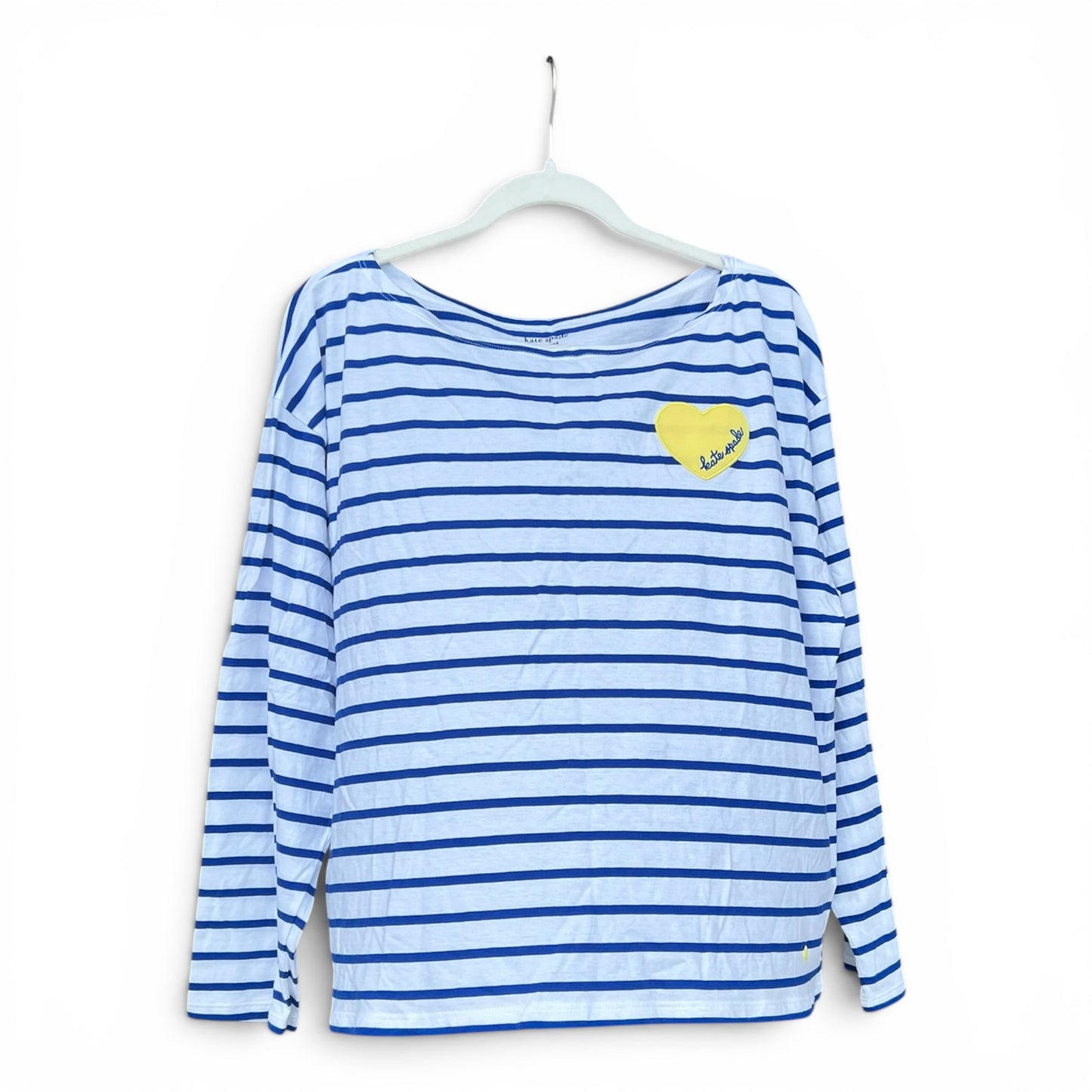 NWT Kate Spade Blue Striped Long Sleeved Tee, size xl