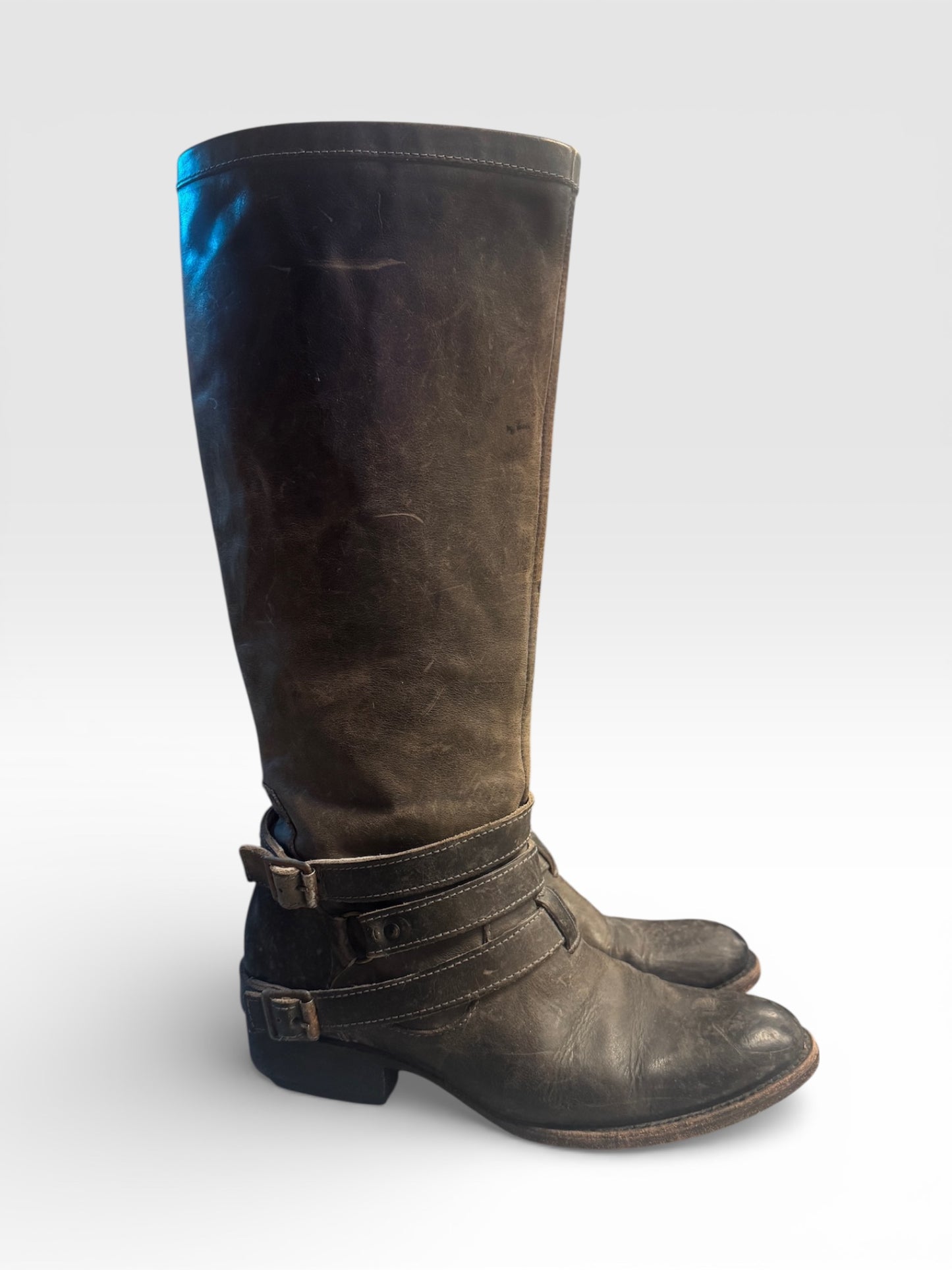 Freebird Tall Boots, Brown, Knee High, size 9