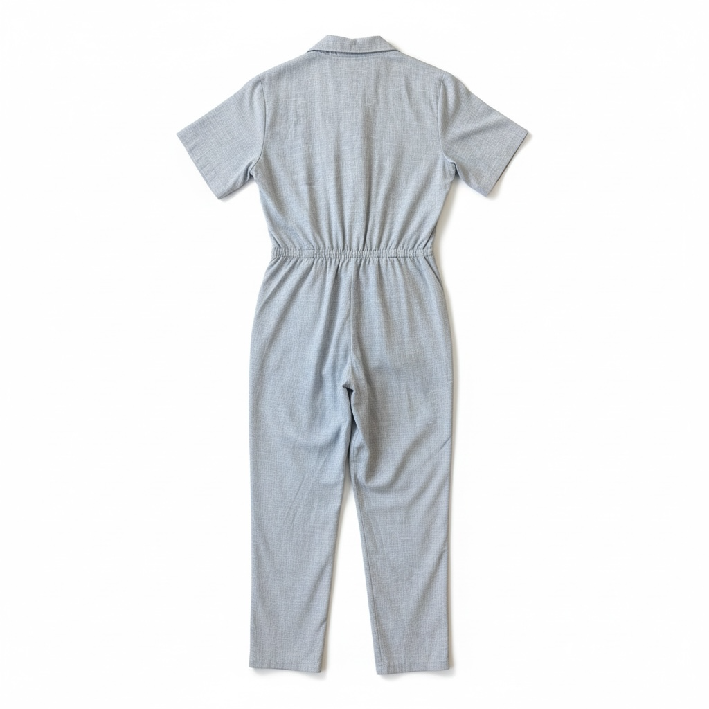 Vintage 70’s Blue Jumpsuit with Rainbow Patch, size s