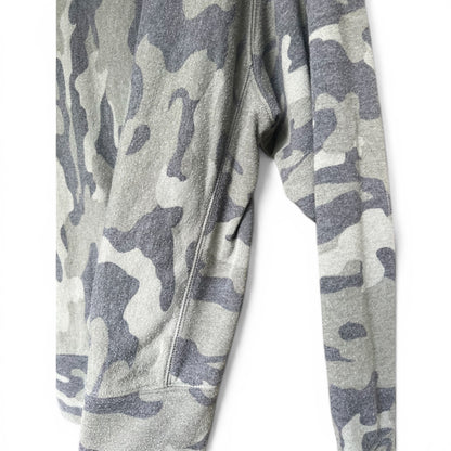 Express Camo Sweater Oversized Comfy Sweatshirt Green Camouflage, Size M