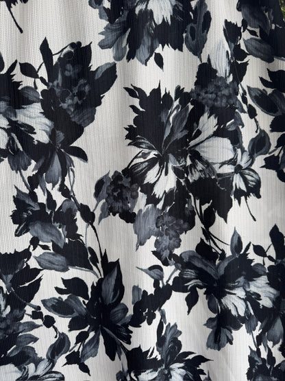Vintage Carol & Mary | Haruko Hawaii | Black & White Floral Dress 60s, Size S