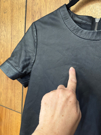 Anine Bing Leather T-shirt - size xs