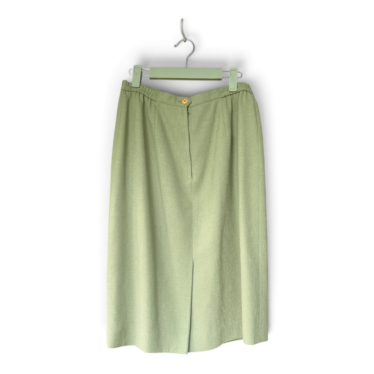 Kasper For ASL Celery Green Two-Piece Vintage 90s Y2K Skirt Suit, Size 8