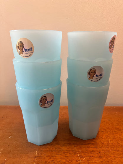 Mepra of Italy—6 Tall Tumblers Set, Lt Blue