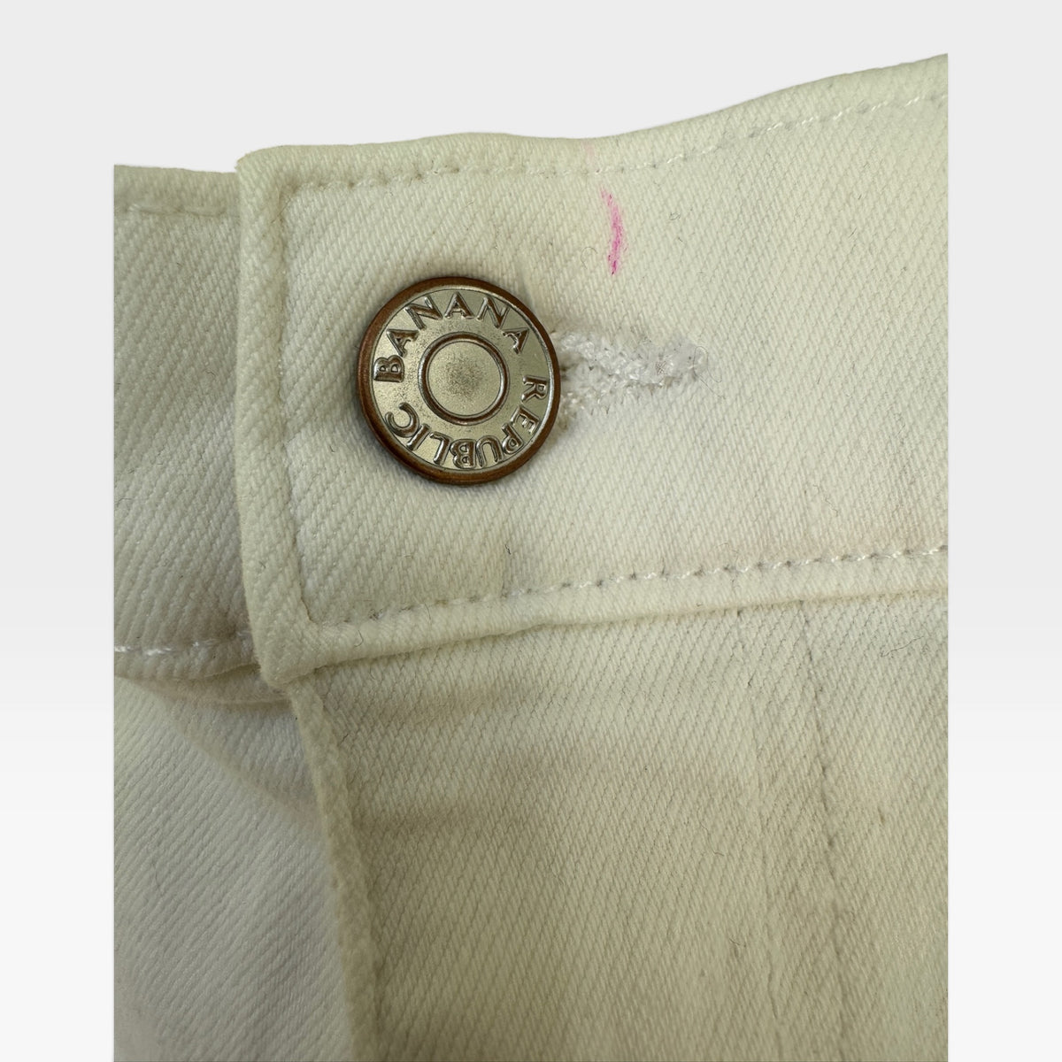 NWT Banana Republic Vintage Stretch Cropped Bootcut White Jeans, Size 16 (33)
