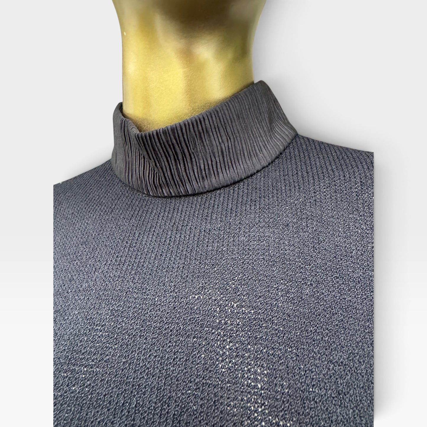 Vintage St. John by Marie Gray, Cutout Back Dress, Black Santana Knit, Size M