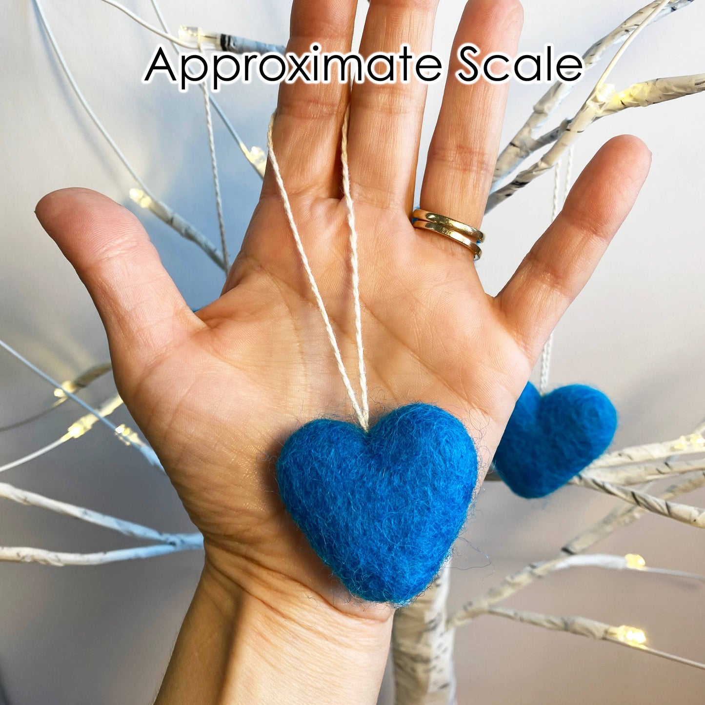 Felt Heart Ornament Singles Red