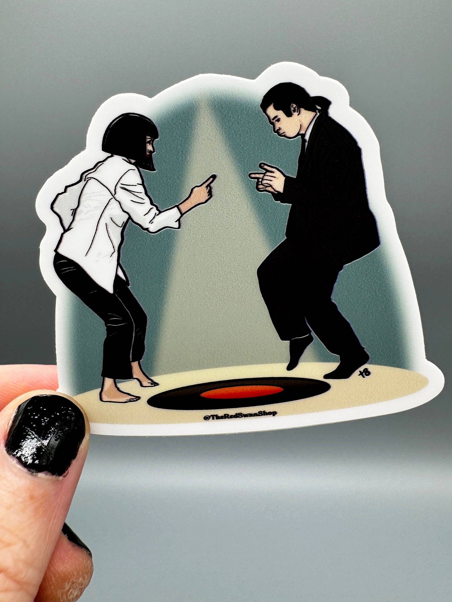 Vinyl Decal - Pulp Fiction - Mia and Vincent Dancing - Sticker