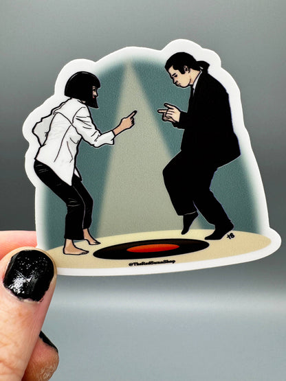 Vinyl Decal - Pulp Fiction - Mia and Vincent Dancing - Sticker