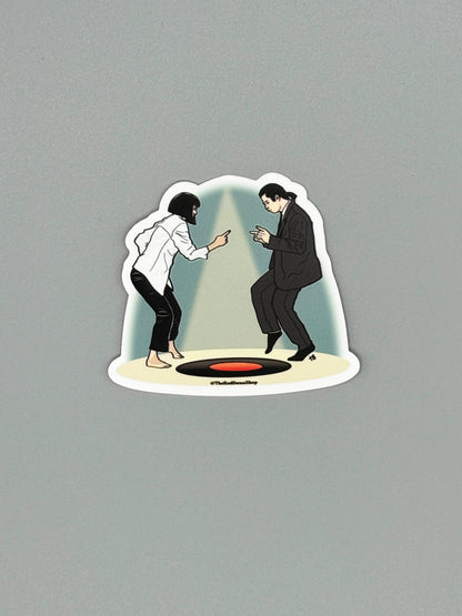 Vinyl Decal - Pulp Fiction - Mia and Vincent Dancing - Sticker