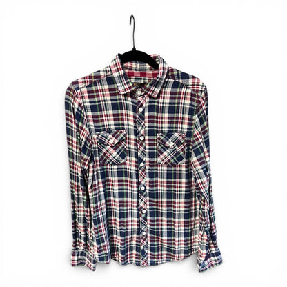 Vintage Y2K Ben Sherman Plaid Button Up Flannel Shirt, size s
