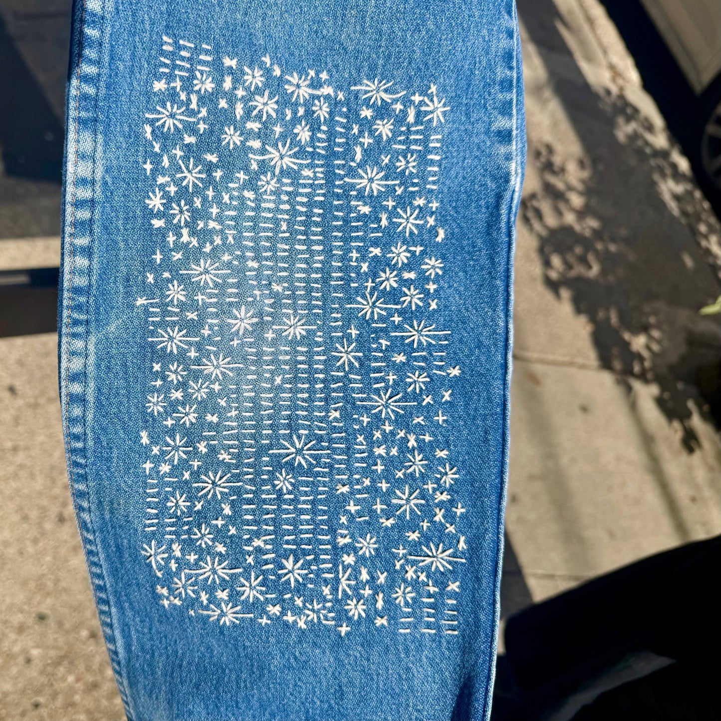 Stars - Minimal Mending + Embellishment Transfer — Visible Mending