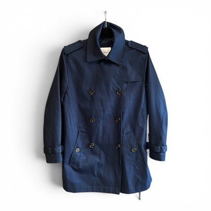 JODHPUR Navy Blue Trench Jacket Womens Size 36 Double Breasted Lightweight Coat