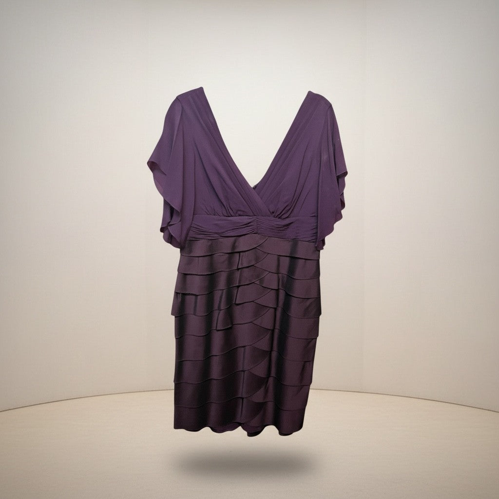 Adrianna Papell Purple Cocktail Dress, Size 14